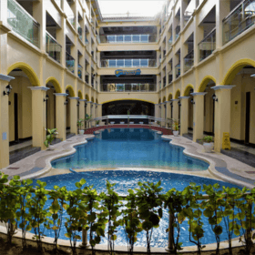 Boracay hotel with indoor pool courtyard luxury accommodation near White Beach Boracay Philippines