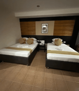 Boracay hotel room with comfortable twin beds and modern interior.